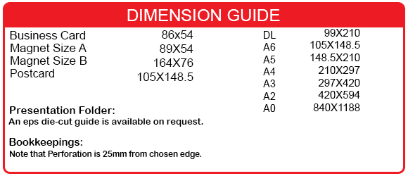 Dimension guide